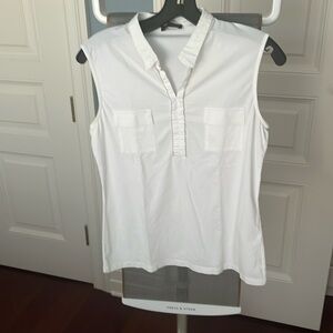 peserico white jersey shirt with poplin collar and pockets
